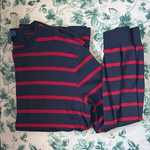 Ralph Lauren Navy and Red Striped Tee